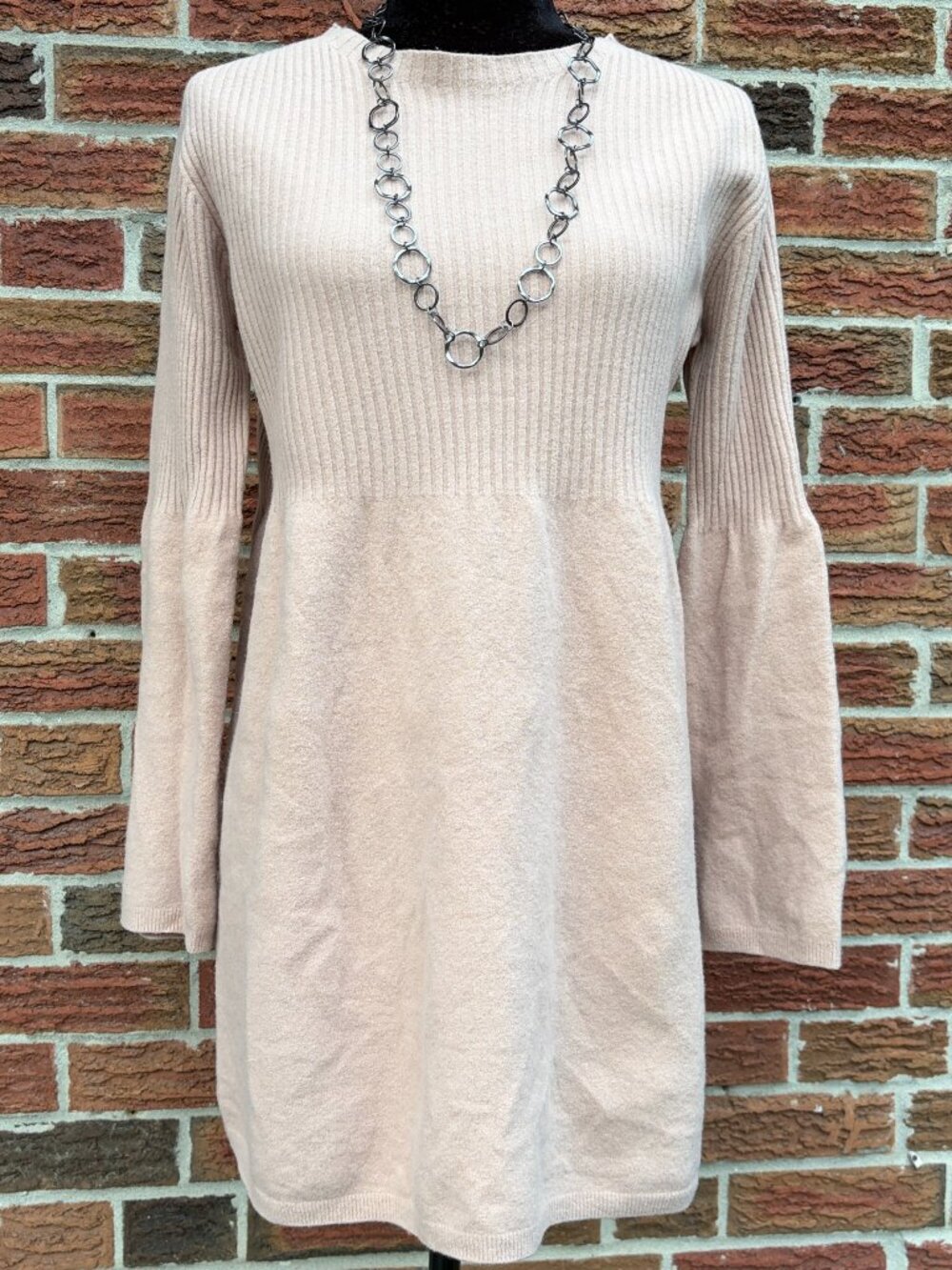 Intrend Max Mara Group Italian Knit Sweater Dress – Blush Size M / L